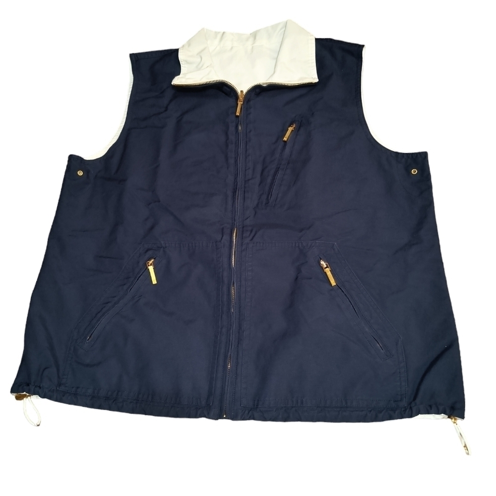 Lauren Ralph Lauren Reversible Nautical Utility Style Vest Size M